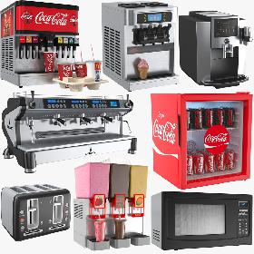 3D Large Cafe Appliances Collection model
